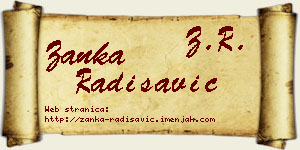 Žanka Radisavić vizit kartica